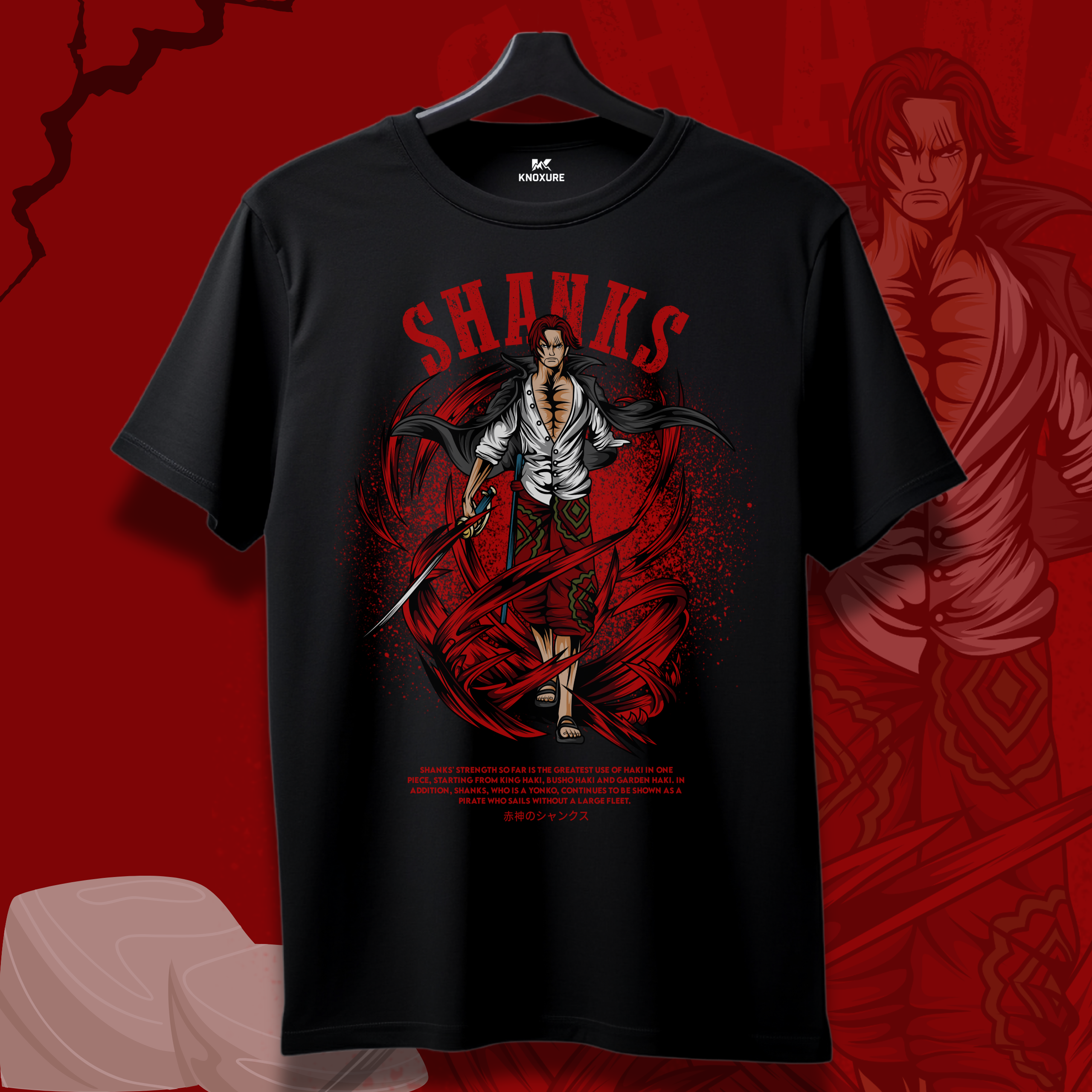 Shanks Anime T-Shirt – Embrace the Spirit of the Red-Haired Yonko